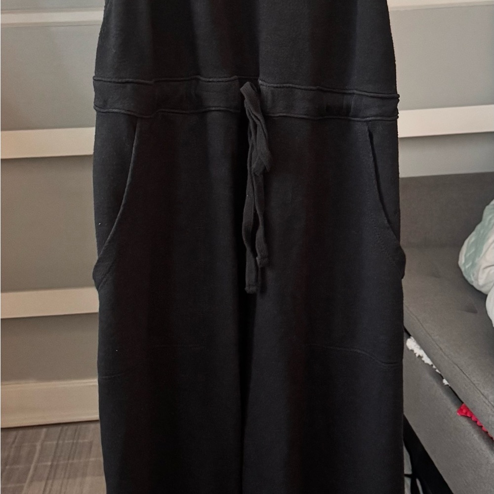 Black Jumpsuit with Drawstring Waist